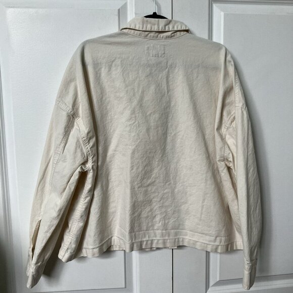 Roots Jacket Womens Off White Barn Chore Shacket Overshirt Outdoor Utility - Picture 5 of 8